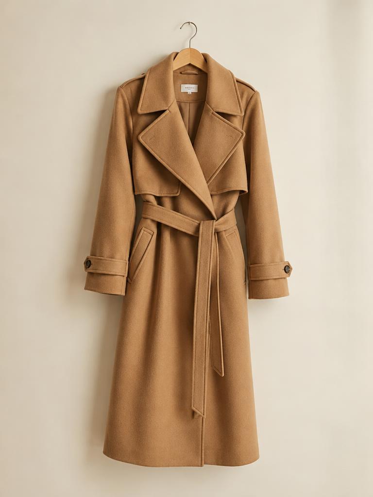 Camel trench coat